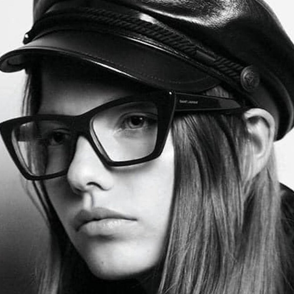 Saint Laurent SL276 MICA 025 Cat Eye Sunglasses - Black/Clear - Picture 7 of 12